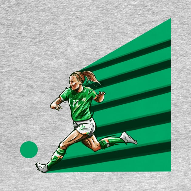 Katie McCabe- Ireland Womens National Team Football Artwork by barrymasterson